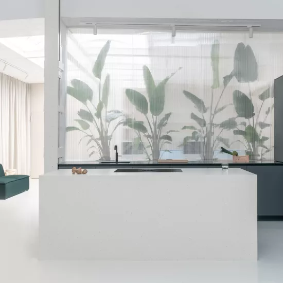 HIMACS gives this Cologne Design Office a refined and contemporary finish with a natural look