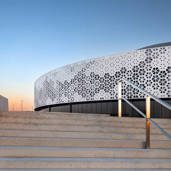 Urania Sports & Entertainment Centre in Olsztyn Showcases Unique HIMACS Facade