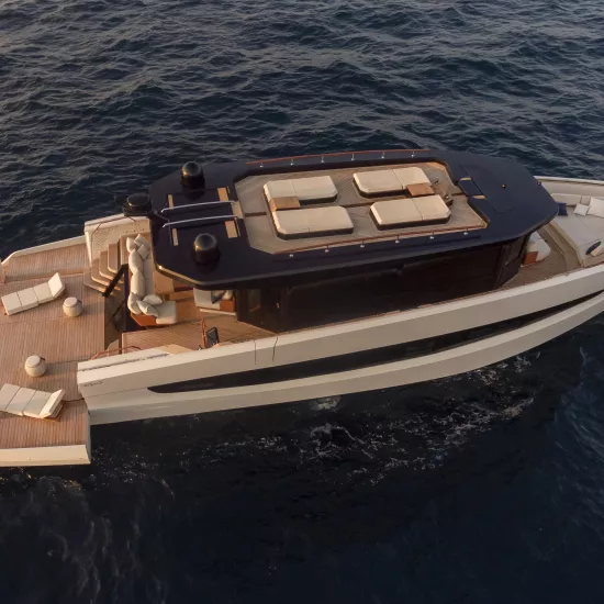 The new EVO V8 yacht opts for HIMACS