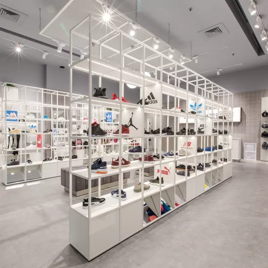 HIMACS Concrete creates a cool, urban look in  GRID store