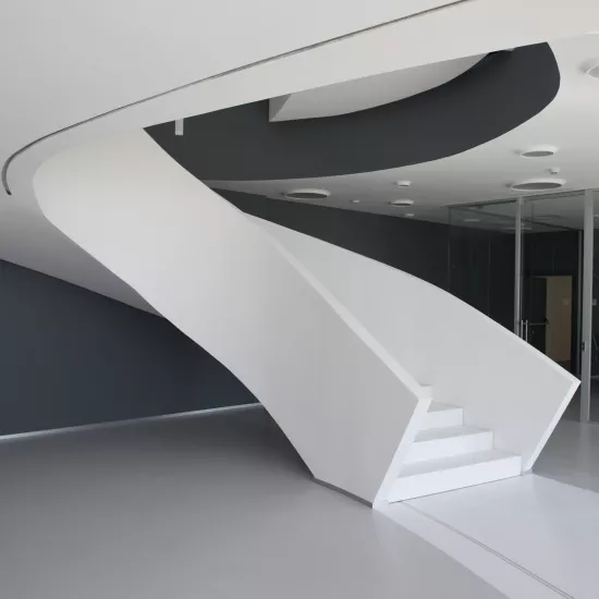 A sculptural staircase in HIMACS