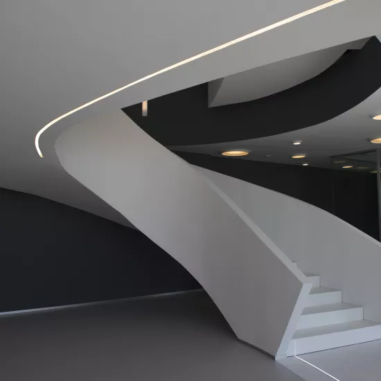 A sculptural staircase in HIMACS