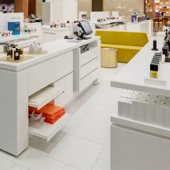 HIMACS and John Pawson bring back light to a beauty store in Germany